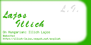 lajos illich business card